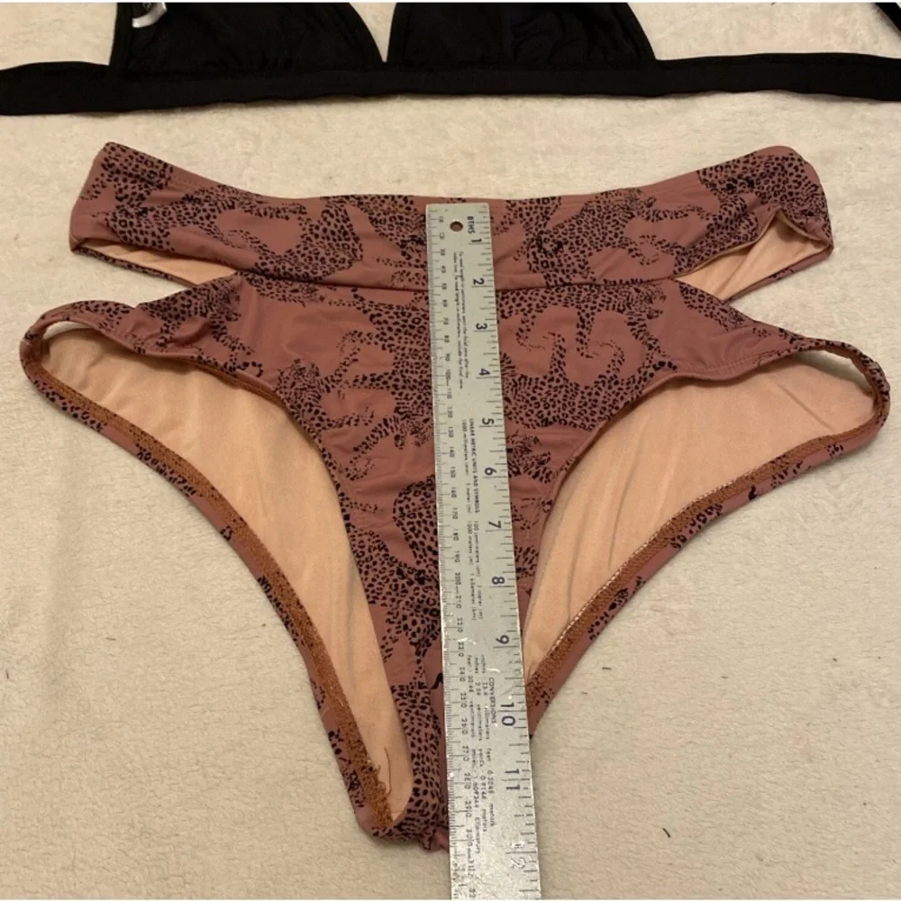 Chic Black and Brown Leopard Bikini Set